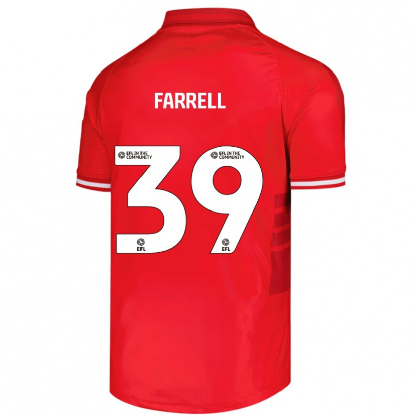 Danxen Criança Camisola Leo Farrell #39 Vermelho Branco Principal 2025/26 Camisa
