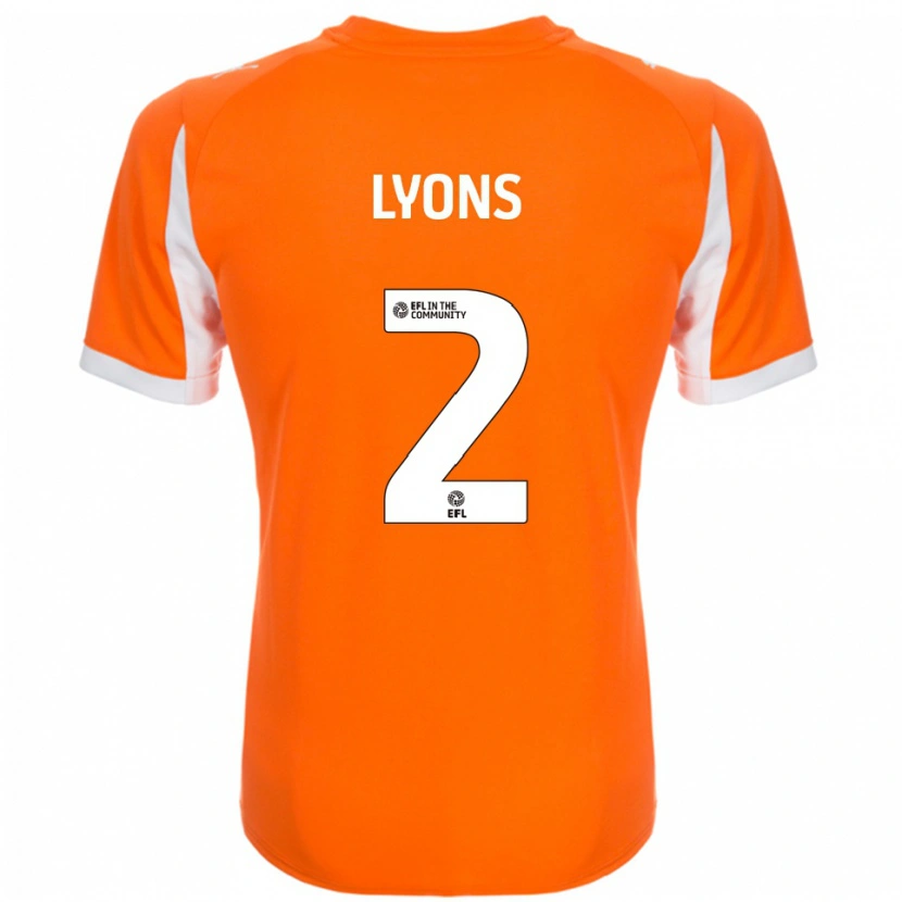 Danxen Criança Camisola Andy Lyons #2 Laranja Branco Principal 2025/26 Camisa
