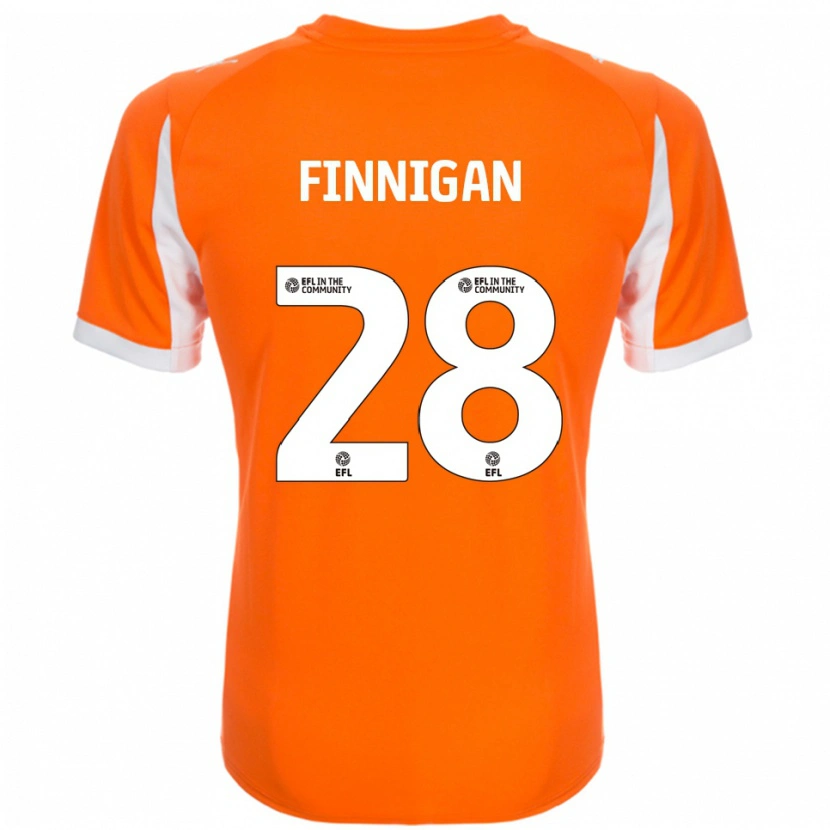 Danxen Criança Camisola Ryan Finnigan #28 Laranja Branco Principal 2025/26 Camisa