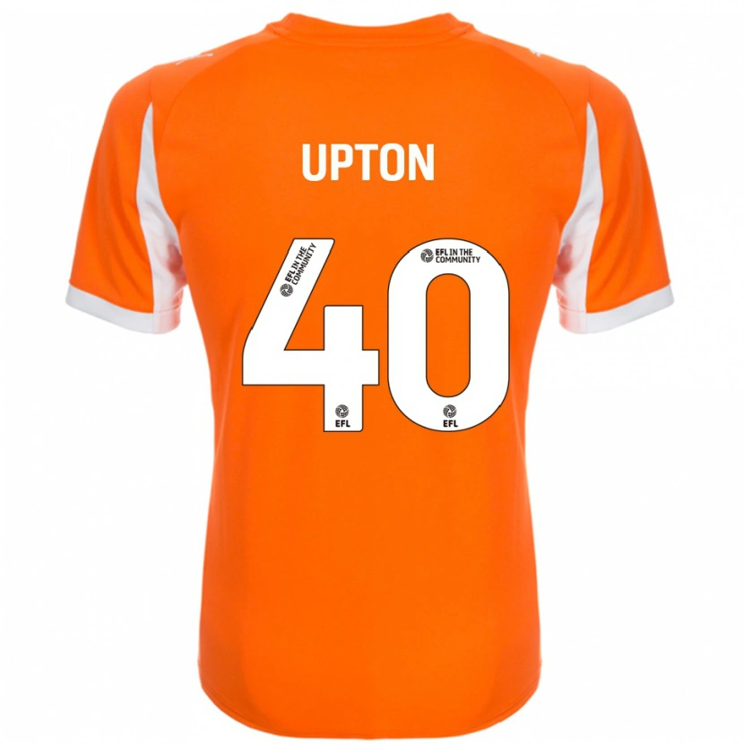 Danxen Criança Camisola Theo Upton #40 Laranja Branco Principal 2025/26 Camisa
