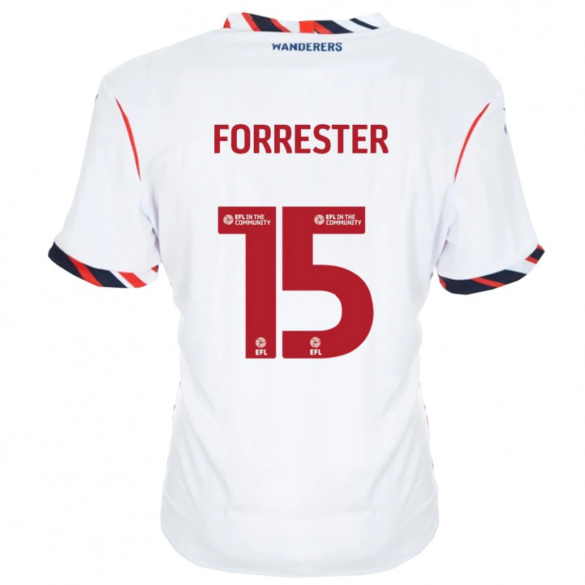 Danxen Criança Camisola Will Forrester #15 Branco Vermelho Principal 2025/26 Camisa
