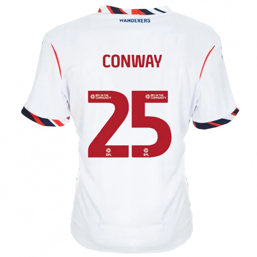 Danxen Criança Camisola Max Conway #25 Branco Vermelho Principal 2025/26 Camisa