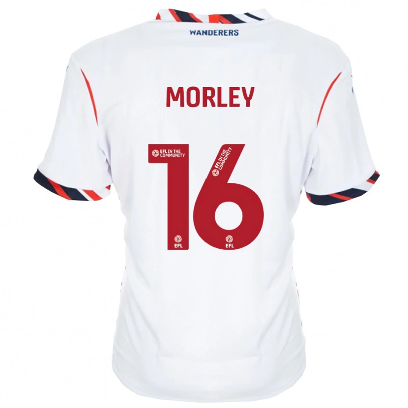 Danxen Criança Camisola Aaron Morley #16 Branco Vermelho Principal 2025/26 Camisa