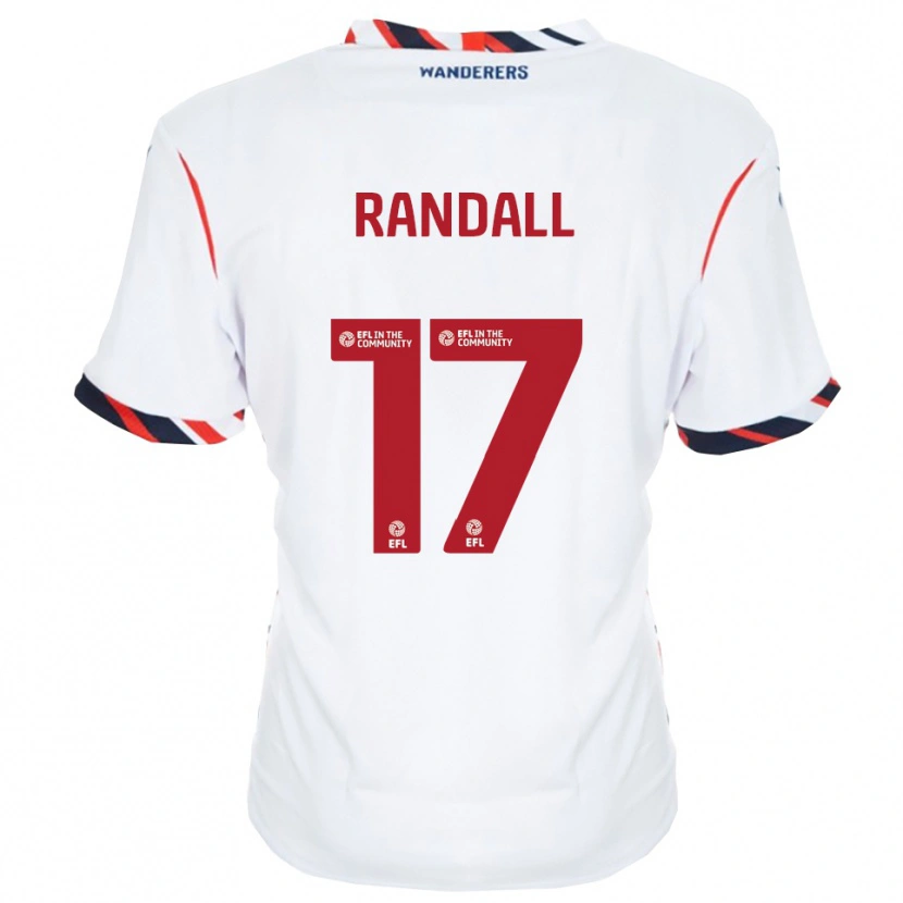 Danxen Criança Camisola Joel Randall #17 Branco Vermelho Principal 2025/26 Camisa
