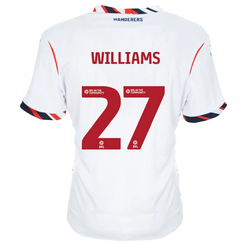 Danxen Criança Camisola Randell Williams #27 Branco Vermelho Principal 2025/26 Camisa