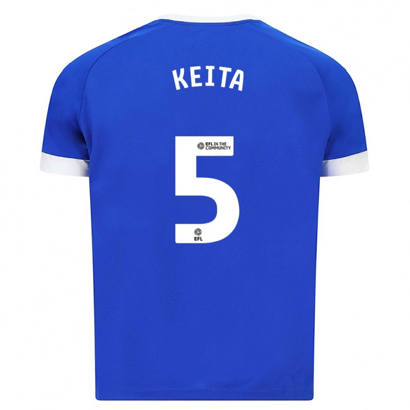 Danxen Criança Camisola Gabriel Keita #5 Azul Branco Principal 2025/26 Camisa