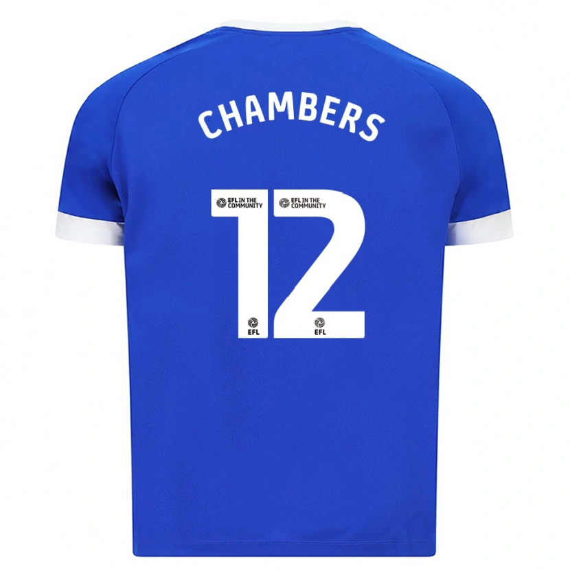 Danxen Criança Camisola Calum Chambers #12 Azul Branco Principal 2025/26 Camisa