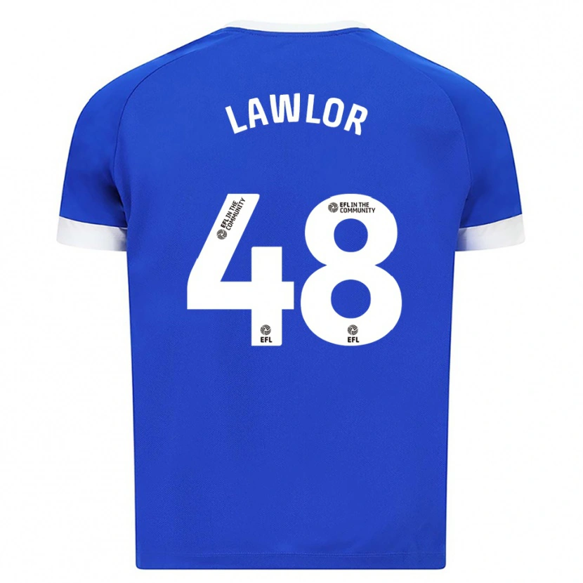 Danxen Criança Camisola Dylan Lawlor #48 Azul Branco Principal 2025/26 Camisa