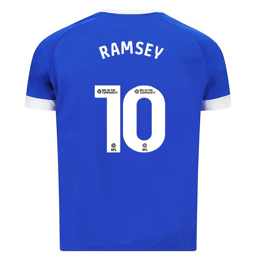 Danxen Criança Camisola Aaron Ramsey #10 Azul Branco Principal 2025/26 Camisa