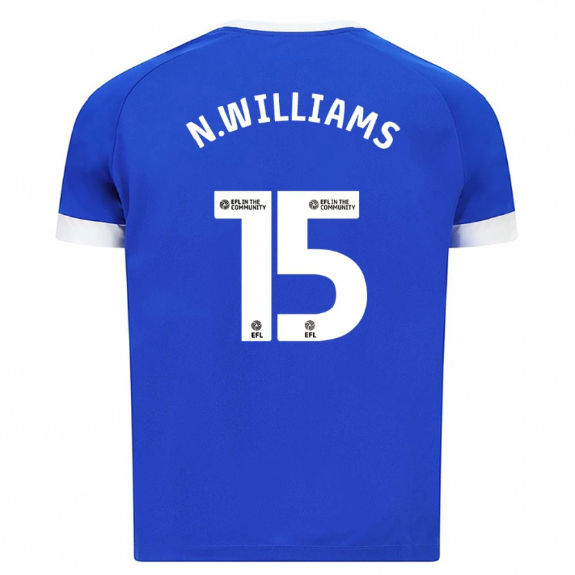 Danxen Criança Camisola Noah Williams #15 Azul Branco Principal 2025/26 Camisa