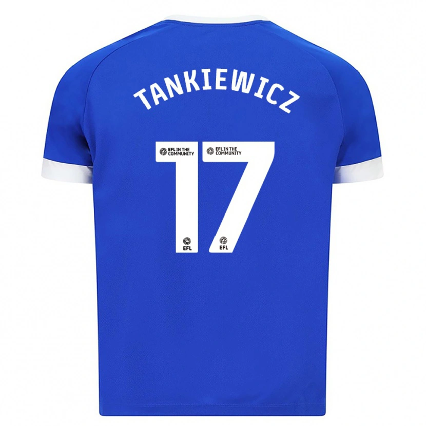 Danxen Criança Camisola Rob Tankiewicz #17 Azul Branco Principal 2025/26 Camisa
