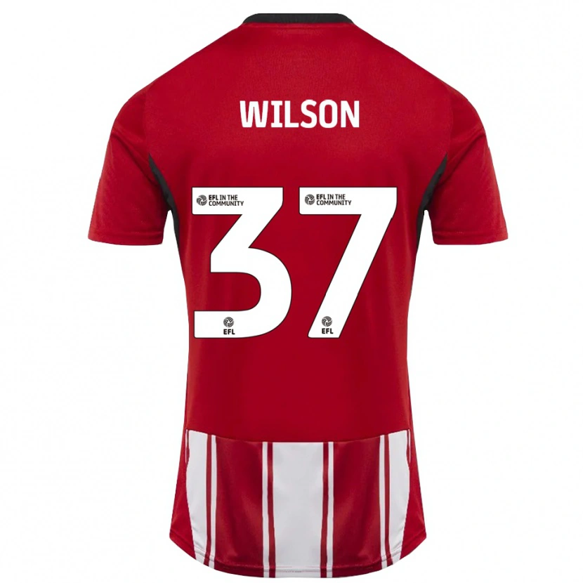 Danxen Criança Camisola Kieran Wilson #37 Vermelho Branco Preto Principal 2025/26 Camisa