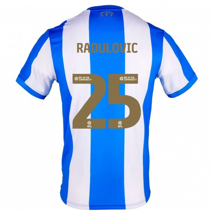 Danxen Criança Camisola Bojan Radulović #25 Azul Branco Principal 2025/26 Camisa