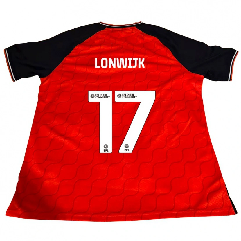Danxen Criança Camisola Nigel Lonwijk #17 Laranja Preto Branco Principal 2025/26 Camisa