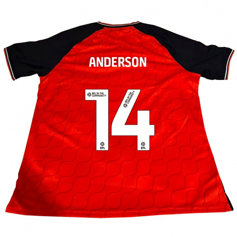 Danxen Criança Camisola Sam Anderson #14 Laranja Preto Branco Principal 2025/26 Camisa