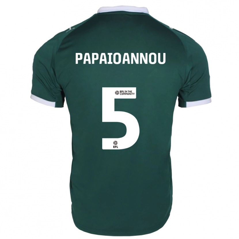 Danxen Criança Camisola Panagiota Papaioannou #5 Verde Branco Principal 2025/26 Camisa
