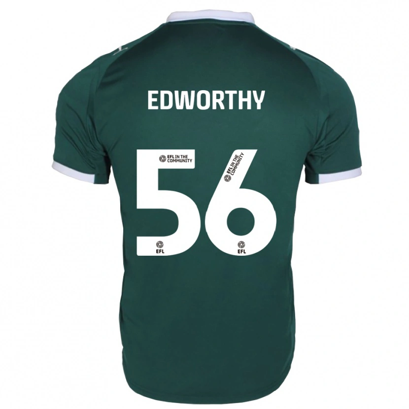 Danxen Criança Camisola Kieran Edworthy #56 Verde Branco Principal 2025/26 Camisa