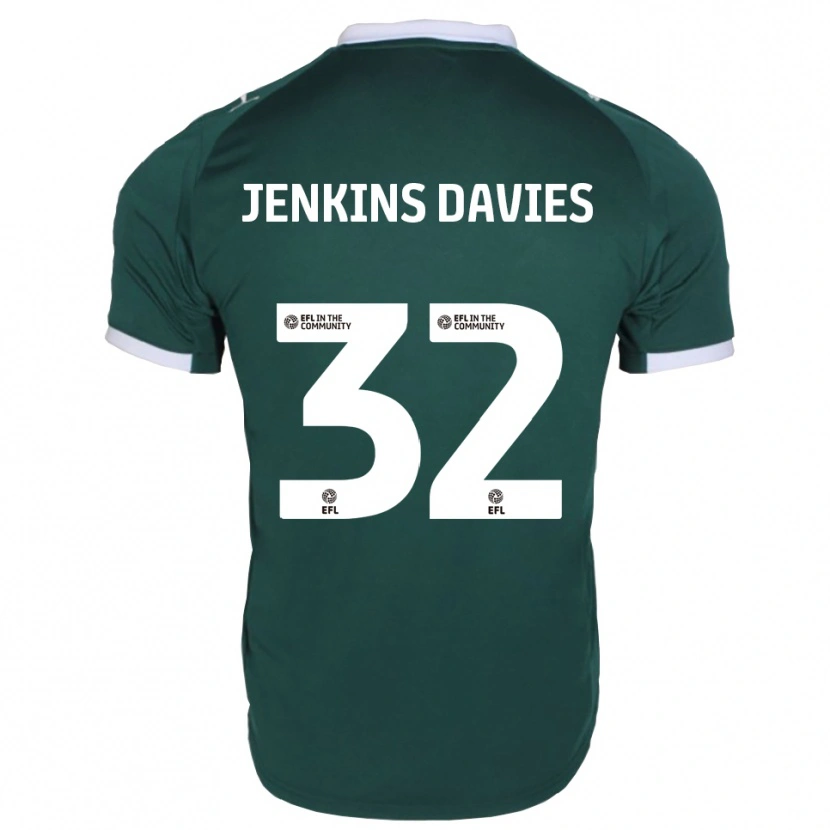 Danxen Criança Camisola Will Jenkins-Davies #32 Verde Branco Principal 2025/26 Camisa