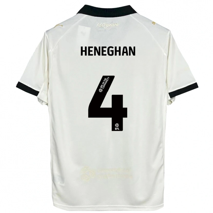Danxen Criança Camisola Ben Heneghan #4 Branco Sujo Preto Principal 2025/26 Camisa