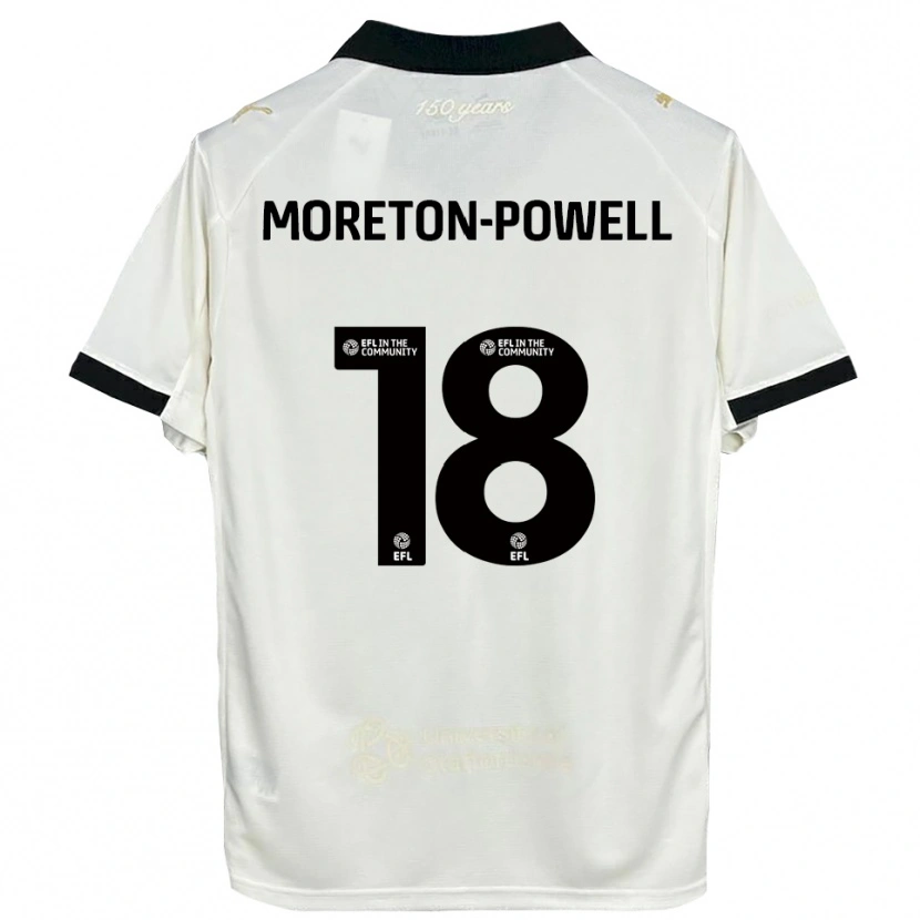 Danxen Criança Camisola Erin Moreton-Powell #18 Branco Sujo Preto Principal 2025/26 Camisa