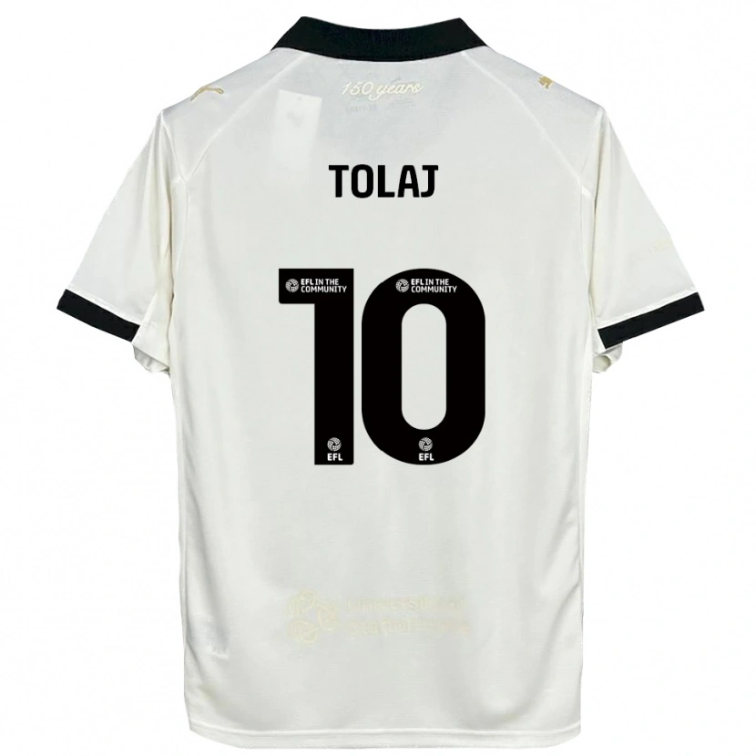 Danxen Criança Camisola Lorent Tolaj #10 Branco Sujo Preto Principal 2025/26 Camisa