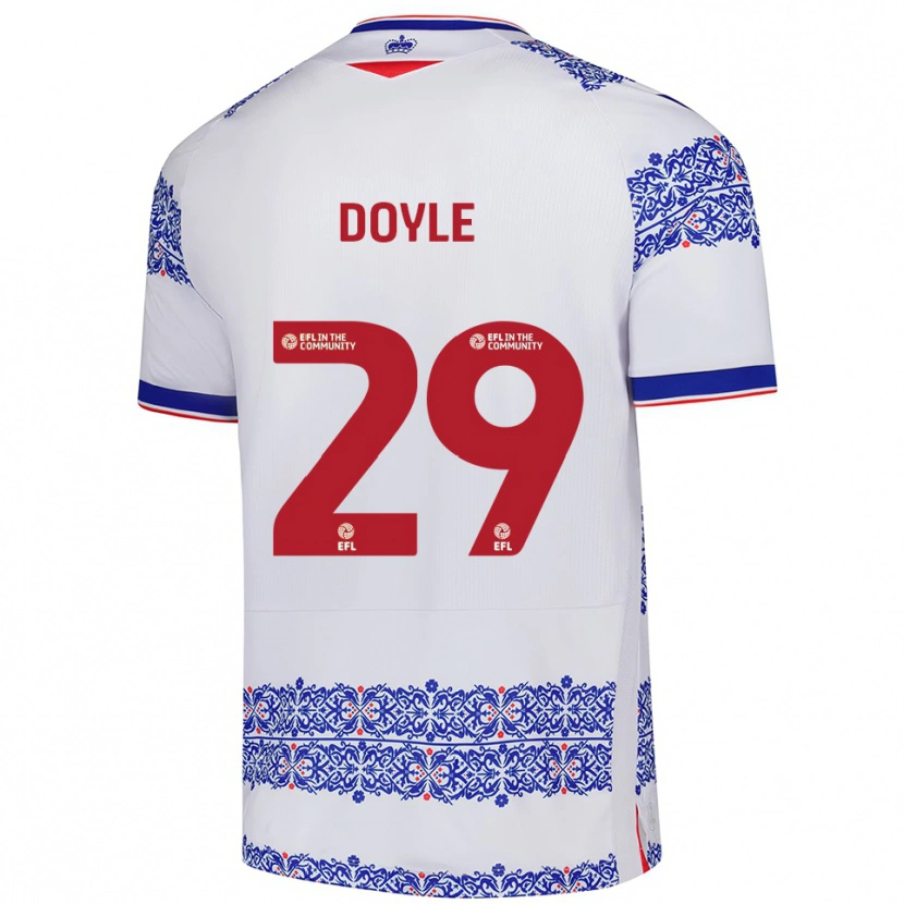 Danxen Criança Camisola Kamari Doyle #29 Branco Azul Principal 2025/26 Camisa