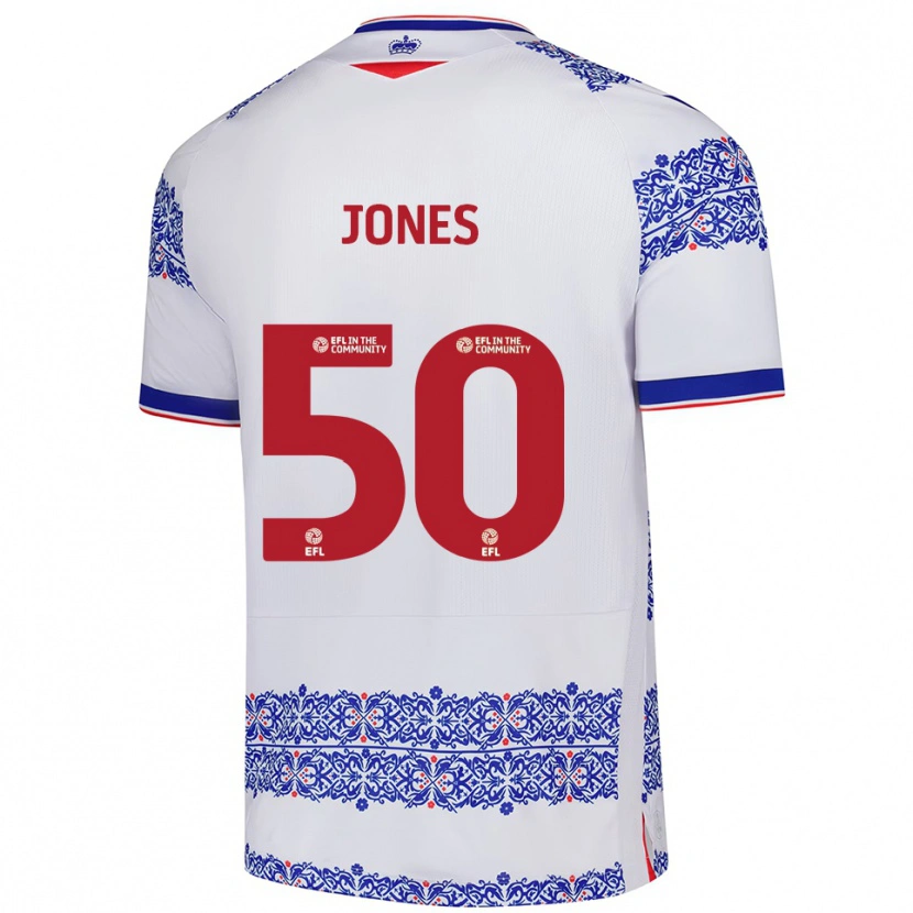 Danxen Criança Camisola Jerae Jones #50 Branco Azul Principal 2025/26 Camisa