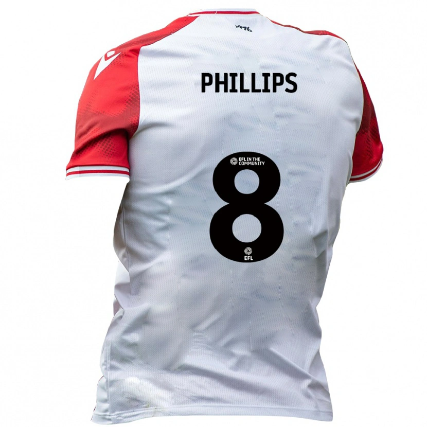 Danxen Criança Camisola Daniel Phillips #8 Branco Vermelho Principal 2025/26 Camisa