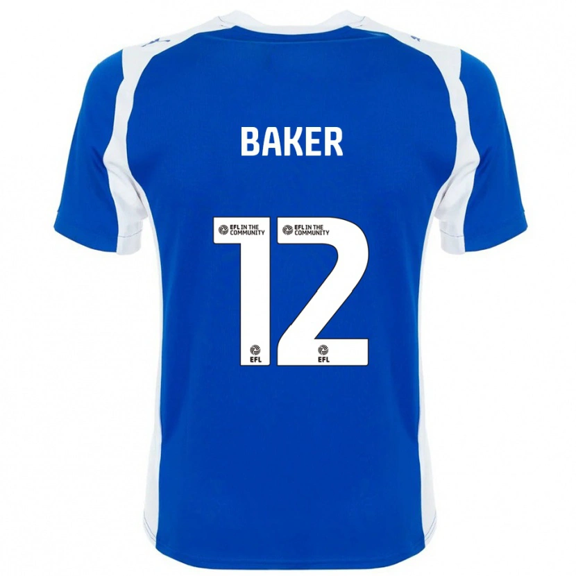 Danxen Criança Camisola Tegen Baker #12 Azul Branco Principal 2025/26 Camisa