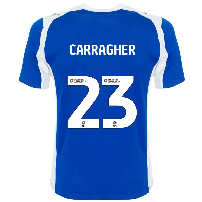 Danxen Criança Camisola James Carragher #23 Azul Branco Principal 2025/26 Camisa