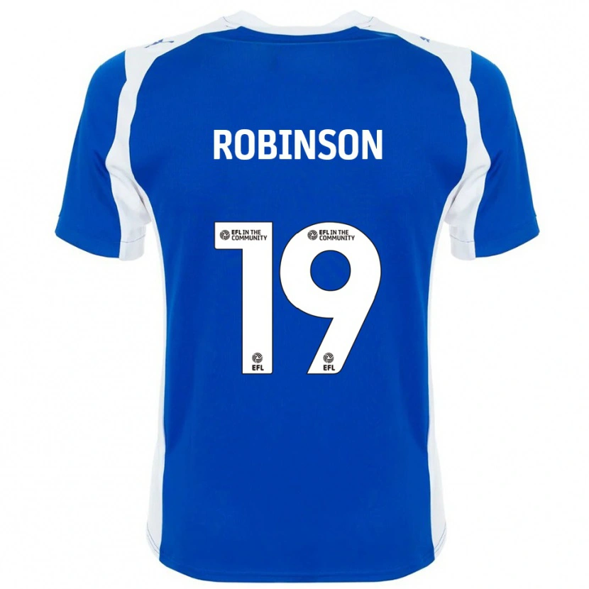 Danxen Criança Camisola Luke Robinson #19 Azul Branco Principal 2025/26 Camisa