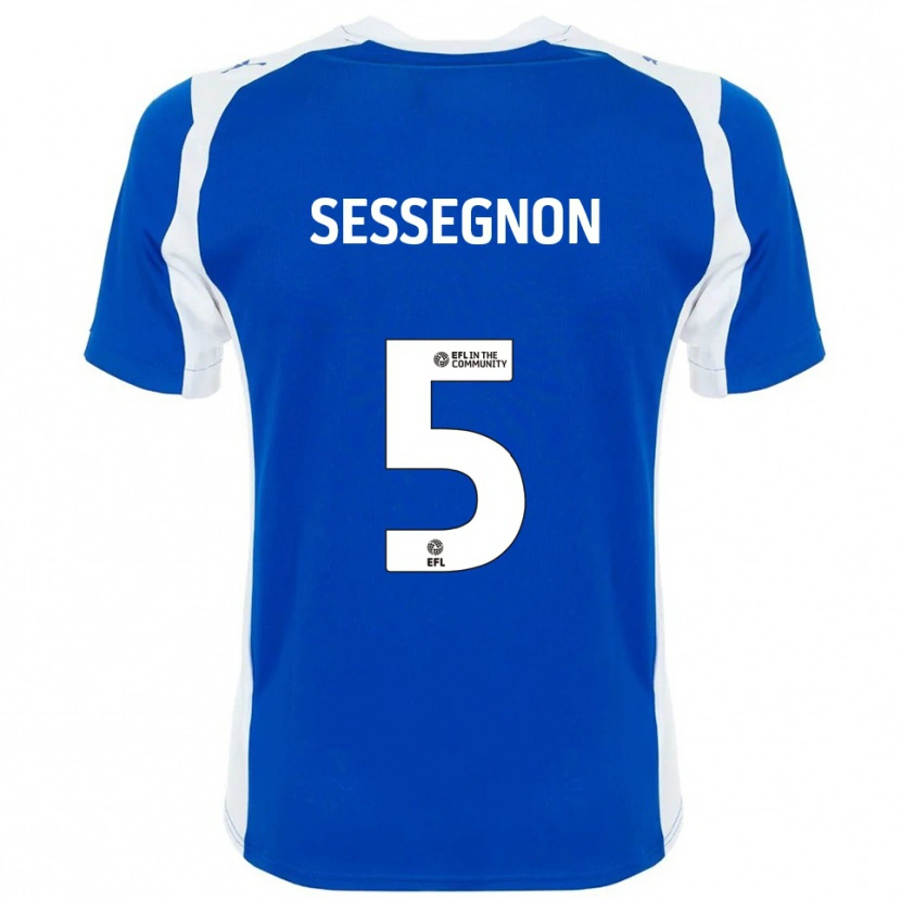 Danxen Criança Camisola Steven Sessegnon #5 Azul Branco Principal 2025/26 Camisa