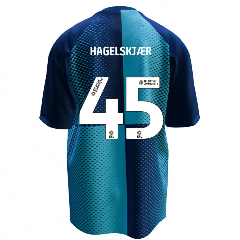 Danxen Criança Camisola Anders Hagelskjær #45 Azul Azul Celeste Principal 2025/26 Camisa