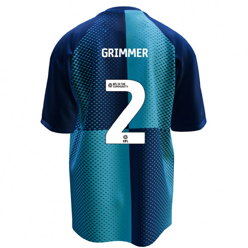 Danxen Criança Camisola Jack Grimmer #2 Azul Azul Celeste Principal 2025/26 Camisa