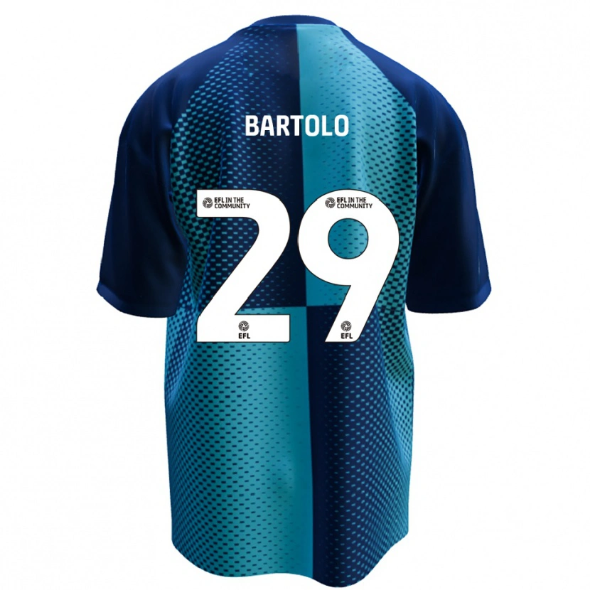 Danxen Criança Camisola Jaiden Bartolo #29 Azul Azul Celeste Principal 2025/26 Camisa