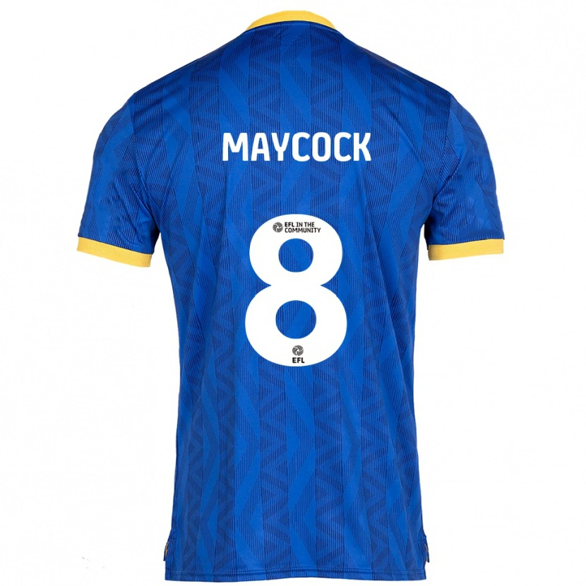 Danxen Criança Camisola Callum Maycock #8 Azul Marinho Amarelo Principal 2025/26 Camisa