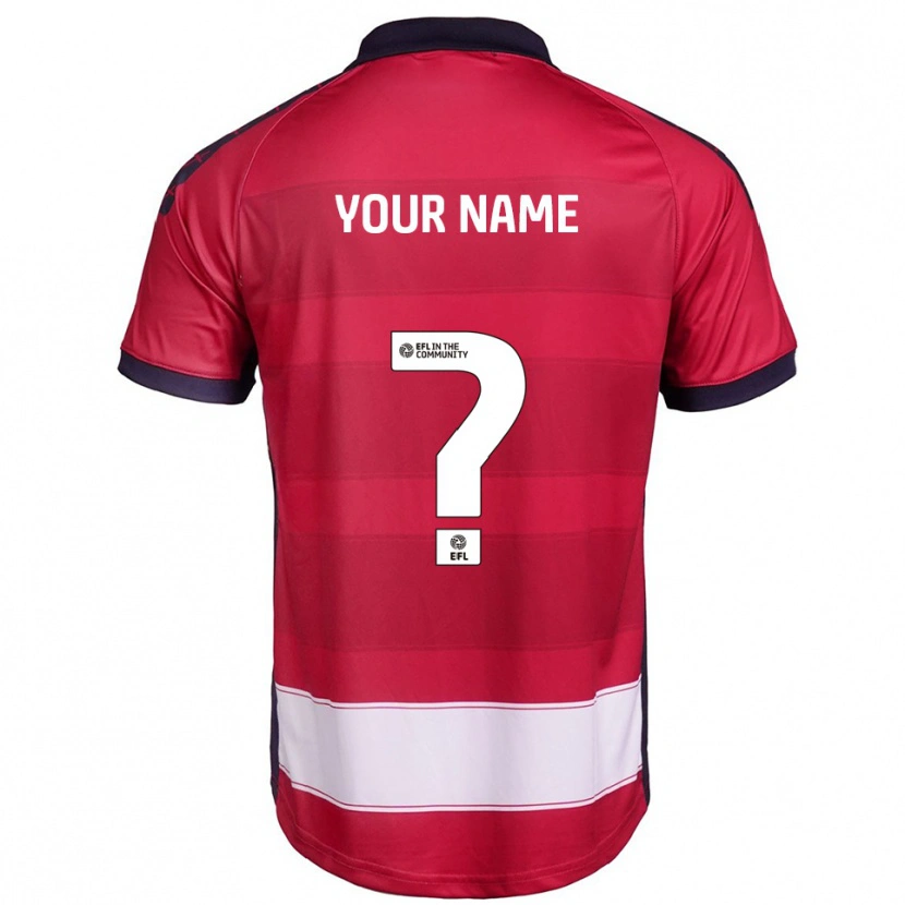 Danxen Criança Camisola Seu Nome #0 Vermelho Branco Principal 2025/26 Camisa