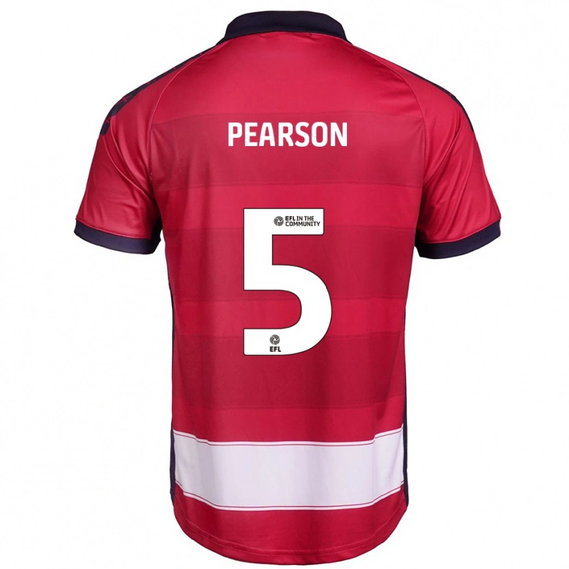 Danxen Criança Camisola Matty Pearson #5 Vermelho Branco Principal 2025/26 Camisa