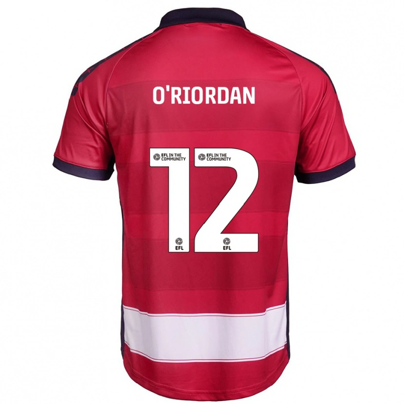 Danxen Criança Camisola Connor O'riordan #12 Vermelho Branco Principal 2025/26 Camisa