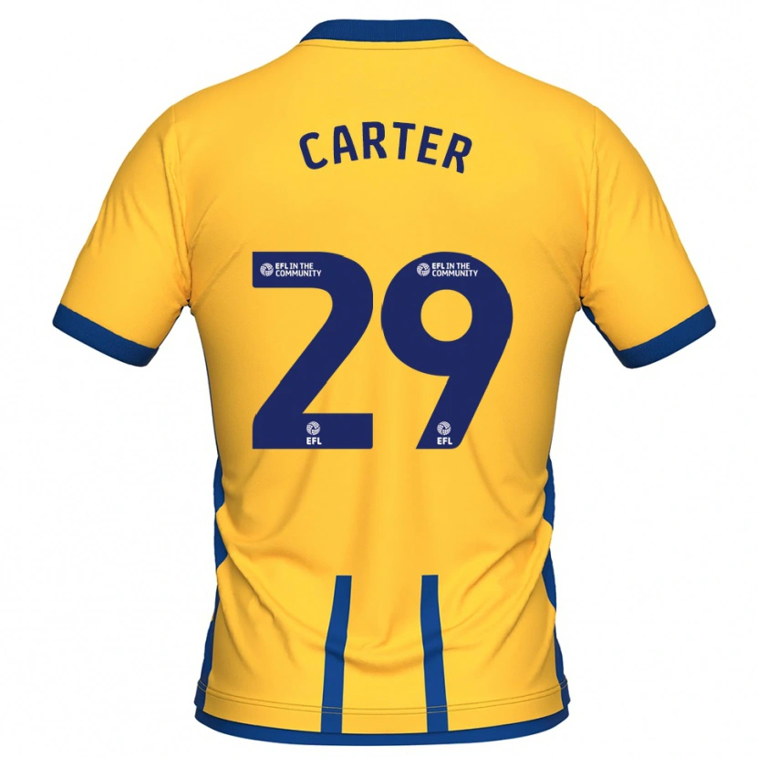 Danxen Criança Camisola Charlie Carter #29 Amarelo Azul Principal 2025/26 Camisa