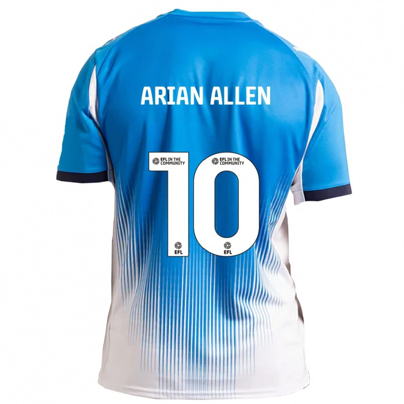 Danxen Criança Camisola Arian Allen #10 Azul Branco Principal 2025/26 Camisa