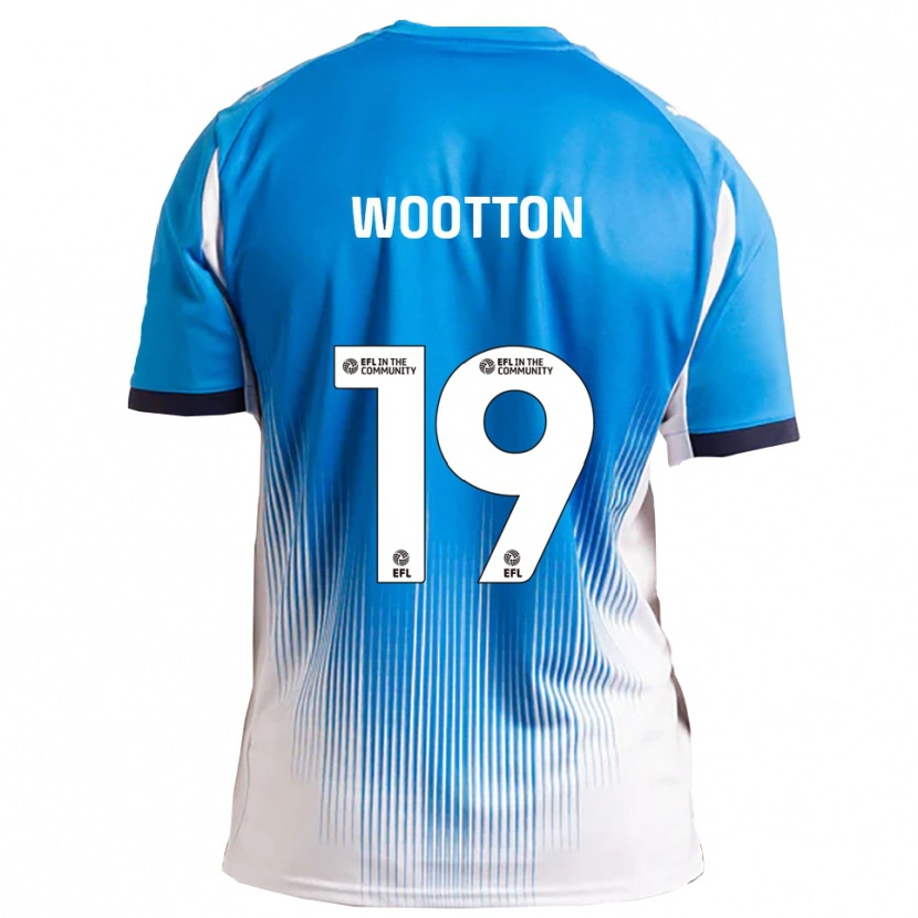 Danxen Criança Camisola Kyle Wootton #19 Azul Branco Principal 2025/26 Camisa