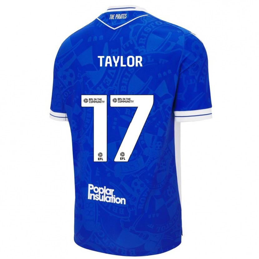 Danxen Criança Camisola Connor Taylor #17 Azul Branco Principal 2025/26 Camisa