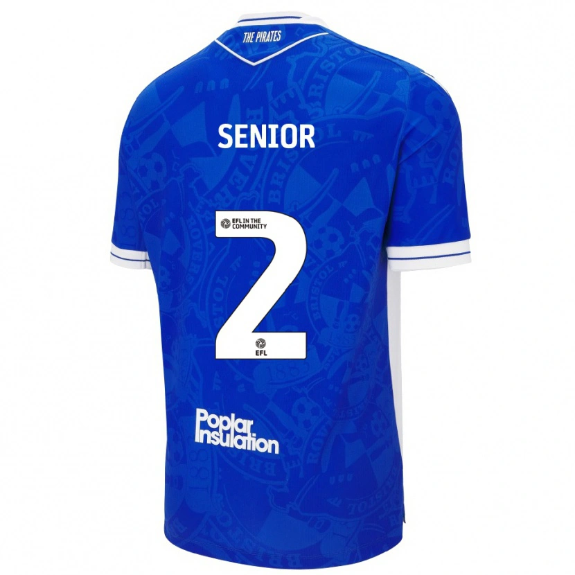 Danxen Criança Camisola Joel Senior #2 Azul Branco Principal 2025/26 Camisa