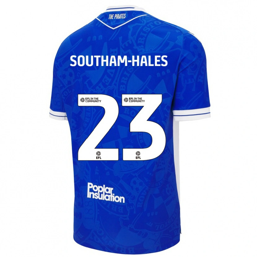 Danxen Criança Camisola Macauley Southam-Hales #23 Azul Branco Principal 2025/26 Camisa