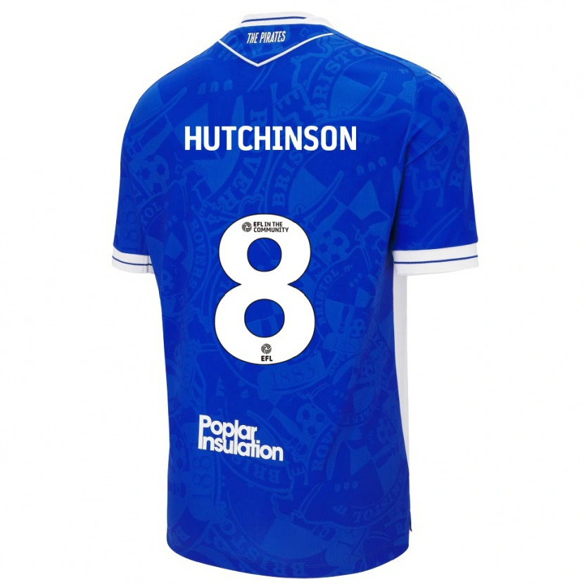 Danxen Criança Camisola Isaac Hutchinson #8 Azul Branco Principal 2025/26 Camisa