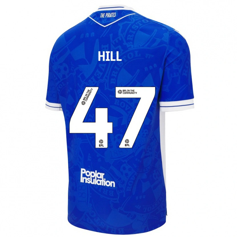 Danxen Criança Camisola Kian Hill #47 Azul Branco Principal 2025/26 Camisa