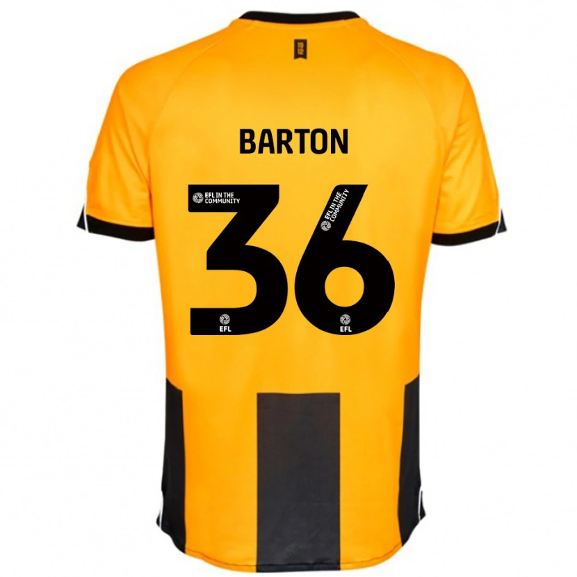 Danxen Criança Camisola Dan Barton #36 Laranja Preto Principal 2025/26 Camisa