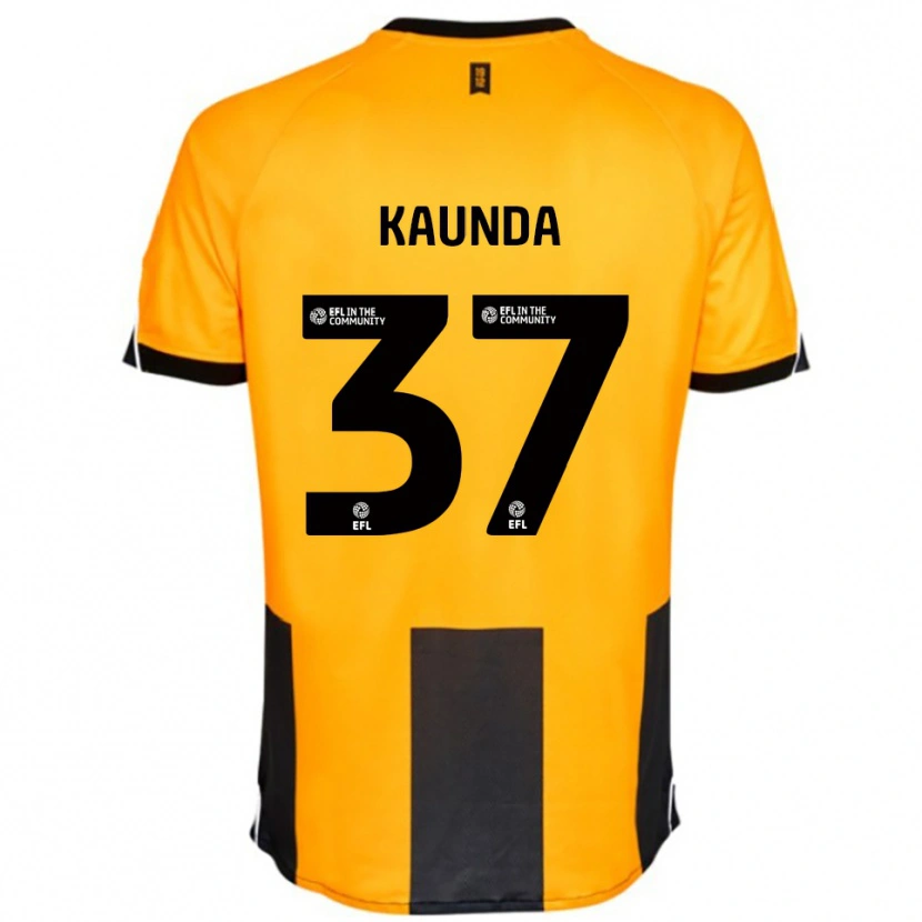 Danxen Criança Camisola Amaru Kaunda #37 Laranja Preto Principal 2025/26 Camisa