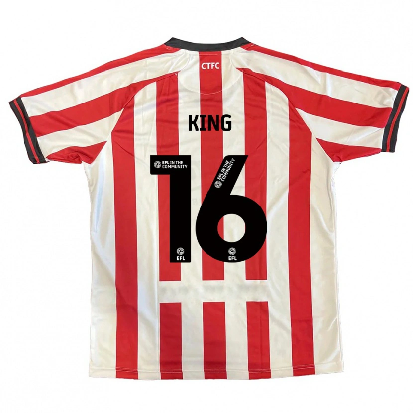 Danxen Criança Camisola Fred King #16 Vermelho Branco Preto Principal 2025/26 Camisa
